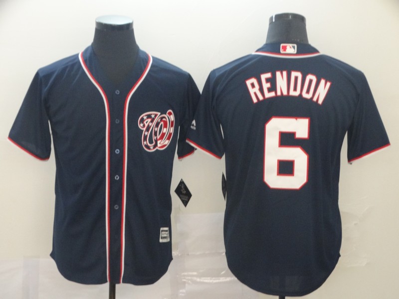 Men's Washington Nationals #6 Anthony Rendon Navy Cool Base Stitched MLB Jersey
